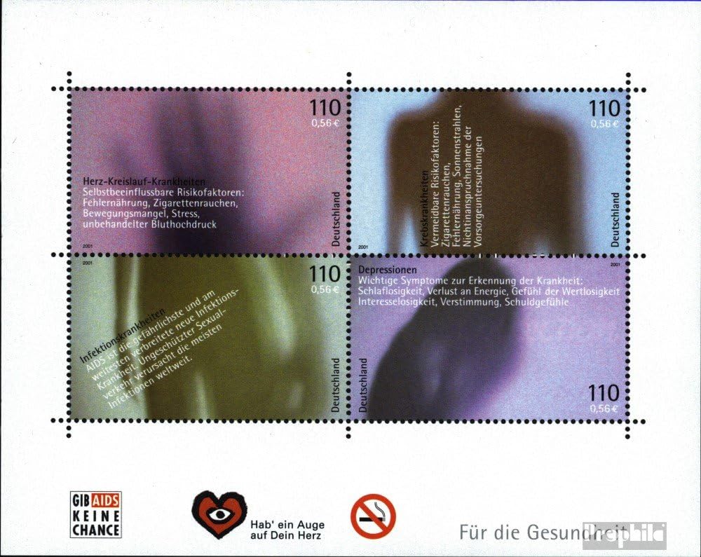 FRD (FR.Germany) block54 (Complete.Issue.) unmounted Mint/Never hinged ** MNH 2001 Health (Stamps for Collectors) Health