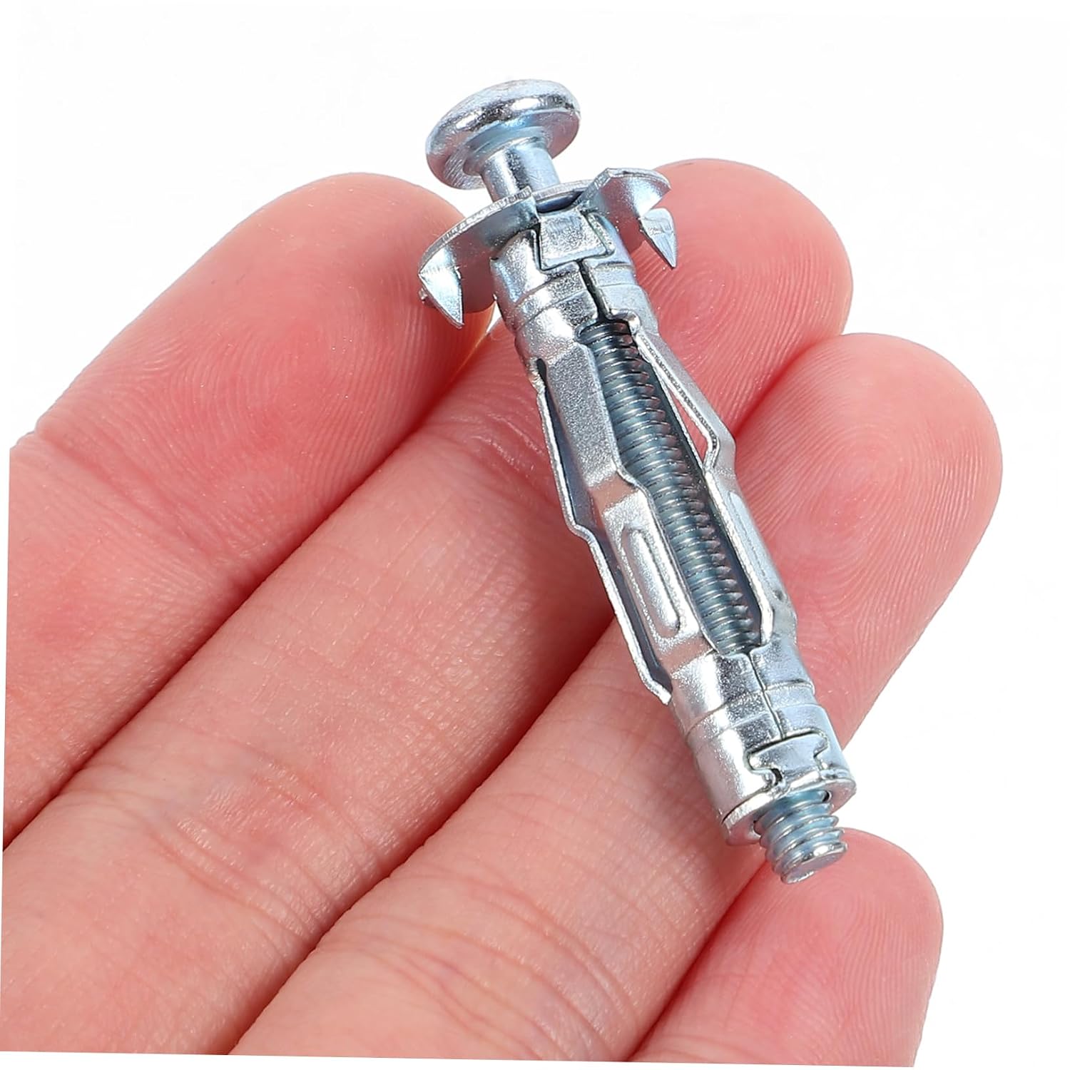 30Pcs Heavy Duty Plated Hollow Wall Anchors for Drywall Expansion Nuts with Jack Nut Tool Easy Installation for Plasterboard
