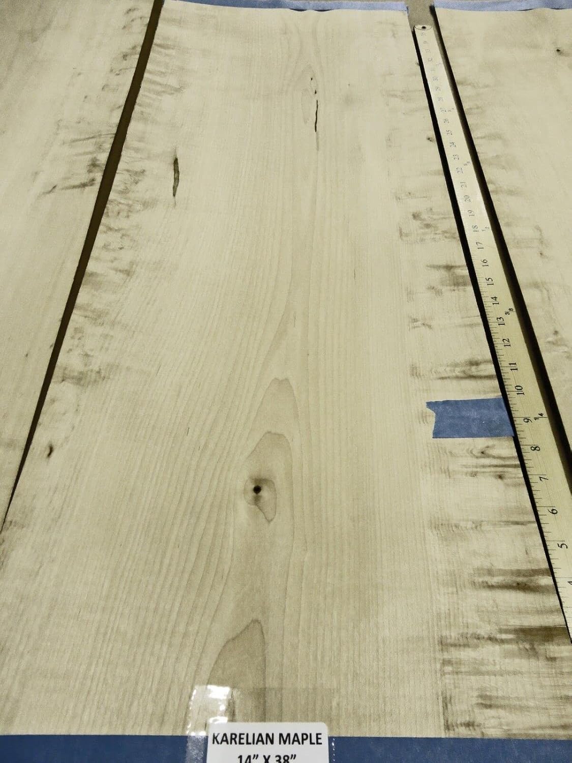 Maple Karelian Russian Wood Veneer 14" x 38" raw no Backing 1/42" Thickness roll