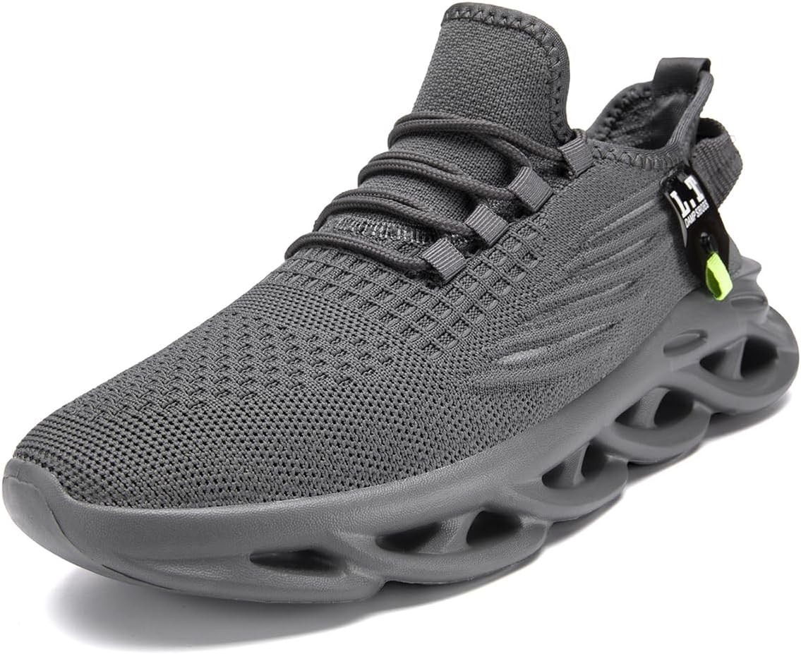 DLWKIPV Barefoot Shoes Men Wide Toe Box Running Zero Drop Grounding Non Slip Sports Trail Athletic Footwear Walking Workout Lightweight Outdoor Casual Fashion Sneakers