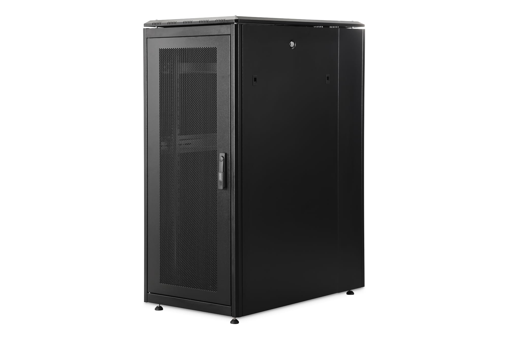 DIGITUS Szafa serwerowa – 19 cali 26 U – 60 x 100 cm – seria Unique Server-N – nośność 1200 kg – głębokość użytkowa 943 mm – perforowane drzwi stalowe – czarna