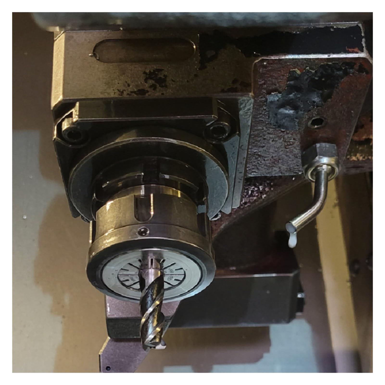 Boquilla de refrigerante de alta presión ajustable con pulverizador de agua for torre de herramientas de torno CNC, 1 unidad(M16X2.0,Pipe length 100mm)
