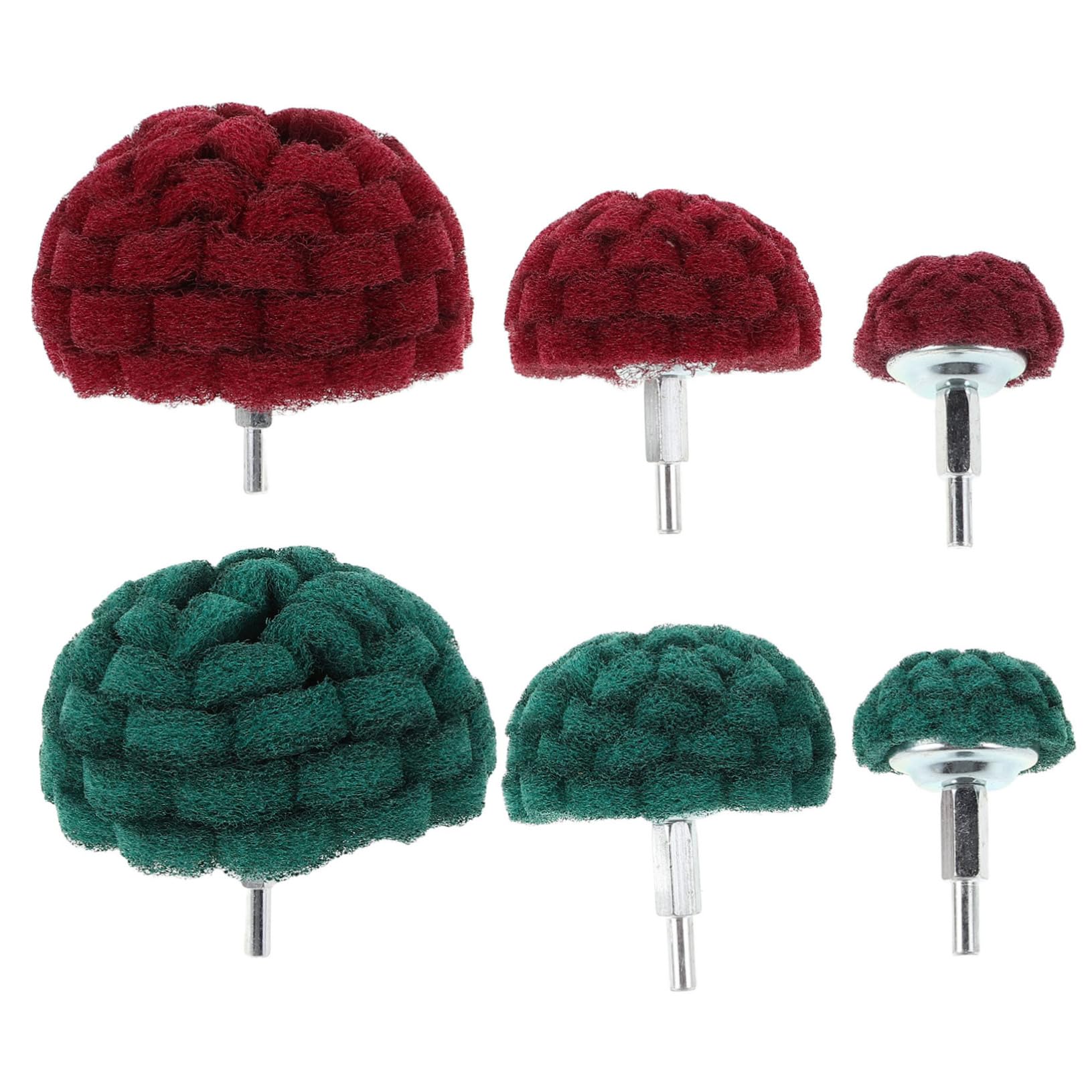 Schleifpilz Schleifmopp als Polierbohraufsatz, 6 Stück für Metall