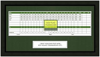 8x15 Black Golf Scorecard Frame, Moulding blk-001, NEW Fairway Green Mat (holds up to 5x12 card); card not included
