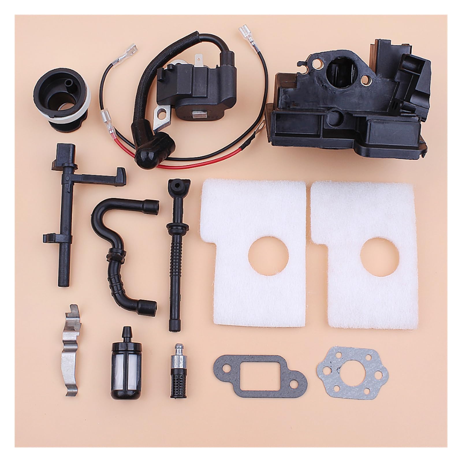 Módulo de bobina de encendido Colector de admisión de filtro de aire apto for STIHL MS180 MS170 MS 180 170 018 017 Repuestos de sierras de cadena de motosierra de gasolina