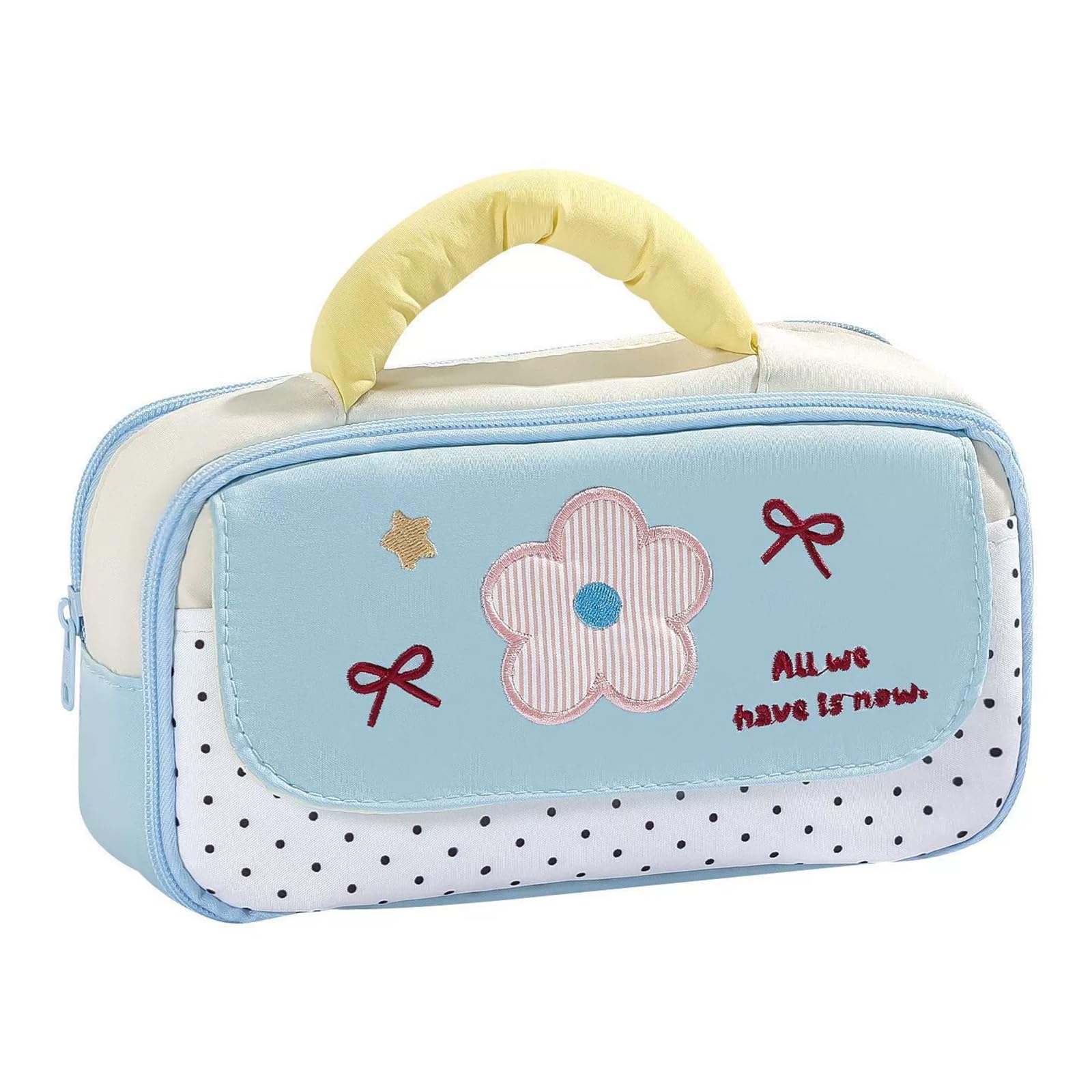 BSITSSS Pencil Case Pencil Small Floral Polkadots Cases Pencilcase Handbag