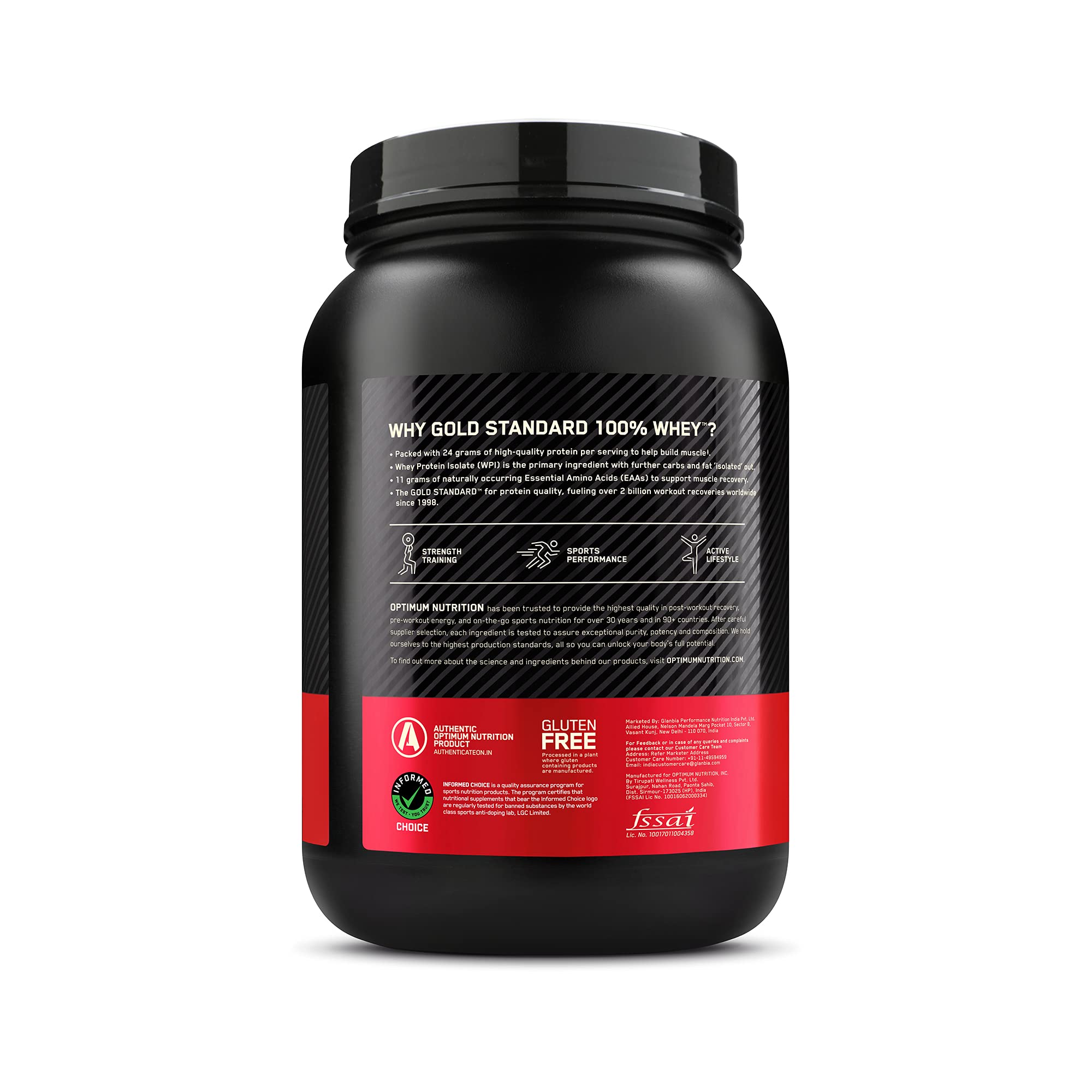 Optimum Nutrition Gold Standard 100 Whey Protein Powder, Double Rich