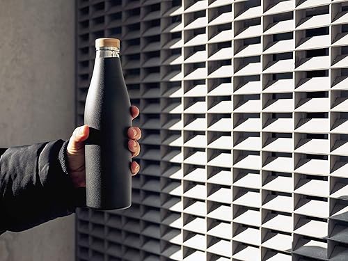 Miniatura 8 de SIGG - Botella de agua aislada - Meridian Black - A prueba de fugas y extra delgada - Sin BPA - Sin plástico - Acero inoxidable 188 - Doble pared -