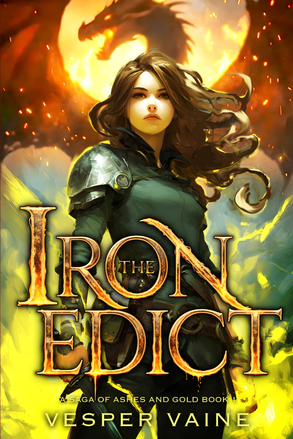 The Iron Edict: An Enemies to Lovers Magic Academy Dragon Shifter Fantasy Romance (A Saga of Ashes and Gold)