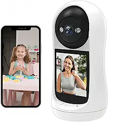 Babá Eletrônica Inteligente com Alexa Wifi 360º | Monitor 24h para Bebês, Idosos e Pacientes | Tela Grande 2.8" + Vídeo/Áudio Bidirecional | Câmera 2MP Full HD + Visão Noturna | Nuvem/Cartão