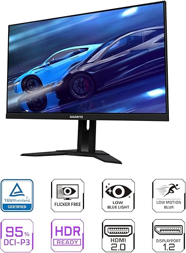 Miniatura 2 de GIGABYTE G27F 2 - Monitor para juegos de 27 pulgadas 165Hz 1080P, pantalla IPS 1920 x 1080 SS 1080, tiempo de respuesta de 1 ms (MPRT), 95% DCI-P3,
