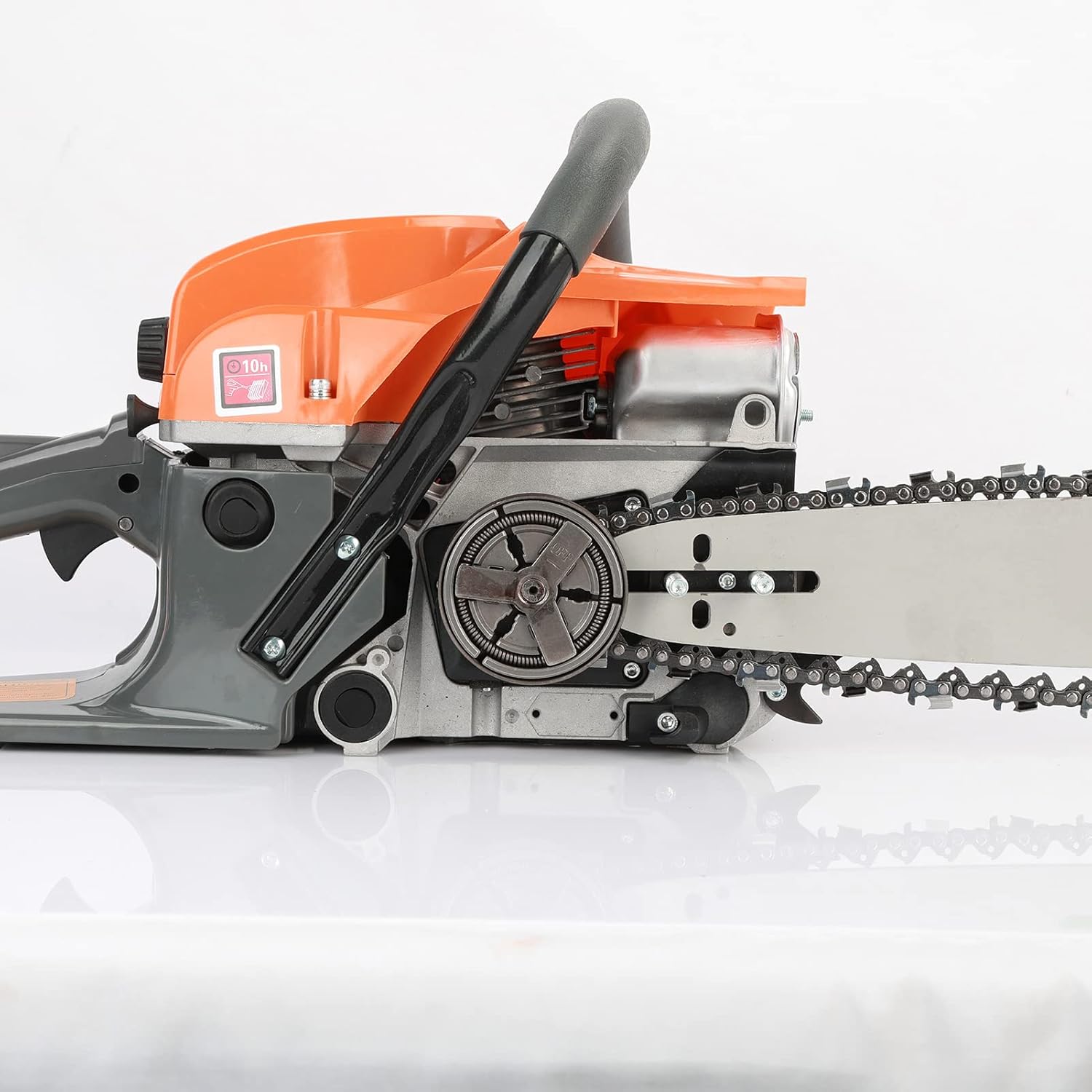 58CC Gas Powered Chainsaw, 8500RPM Gas Chainsaw 20 Inch, High Power Fast Cutting Wood Chainsaw with Ergonomic handle, Anti-rust Chainsaw Gas Powered for Wood Cutting Shipping from US (Orange 58CC)