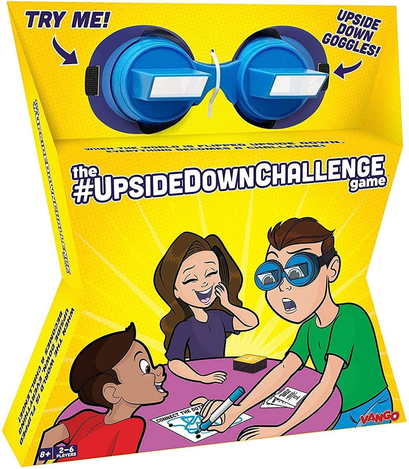 Vango The Original UpsideDownChallenge Game for Family Kids Fun Challenges with Upside Down Goggles Hilarious for Game Night