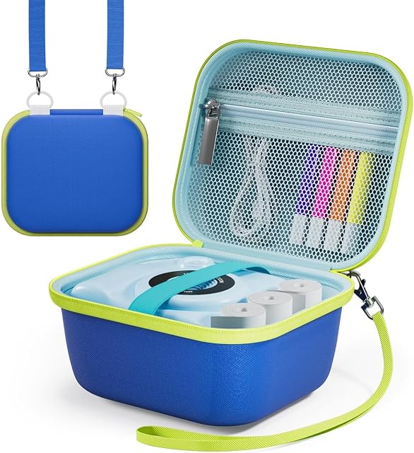 ProCase Kids Instant Print Camera Case -Blue | Portable Hard Carrying Storage for Organizing Dylanto ESOXOFFORE DUDUDRAGON and Print Paper (Box Only)