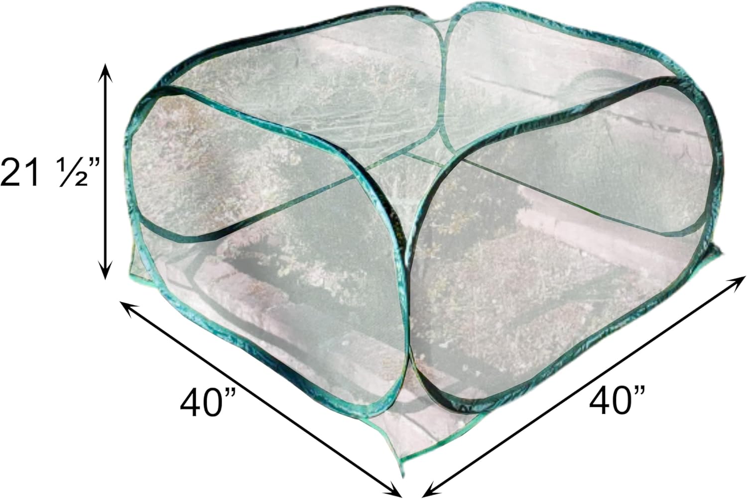 Gardeneer by Dalen Pop-Net Portable Protective Enclosure – Lightweight and Weatherproof – Easy DIY Installation – Safeguard Your Plants Against Garden Pests - 40" x 40" x 20"