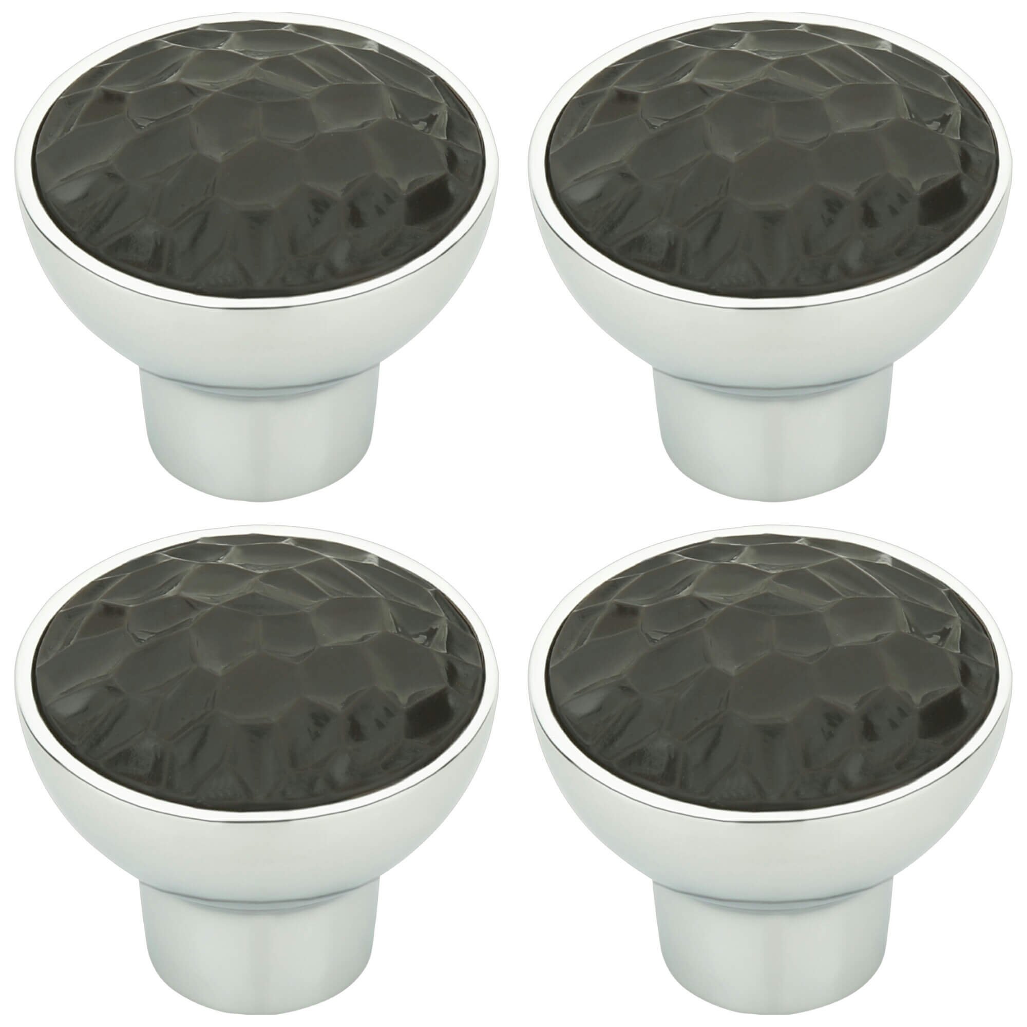 FAST Knobs01 Chrome Plated Multi Colour Furniture Cabinet Drawer Pull Knob Handle 4pcs (Brown)