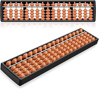 Flexzion SorobanAbacus for Adults & Kids - Plastic 11-inch Japanese Soroban with 5 Beads & 17 Rods for Math Learning & Training - Portable Abacus Math Calculating Tool for Beginners & Professionals