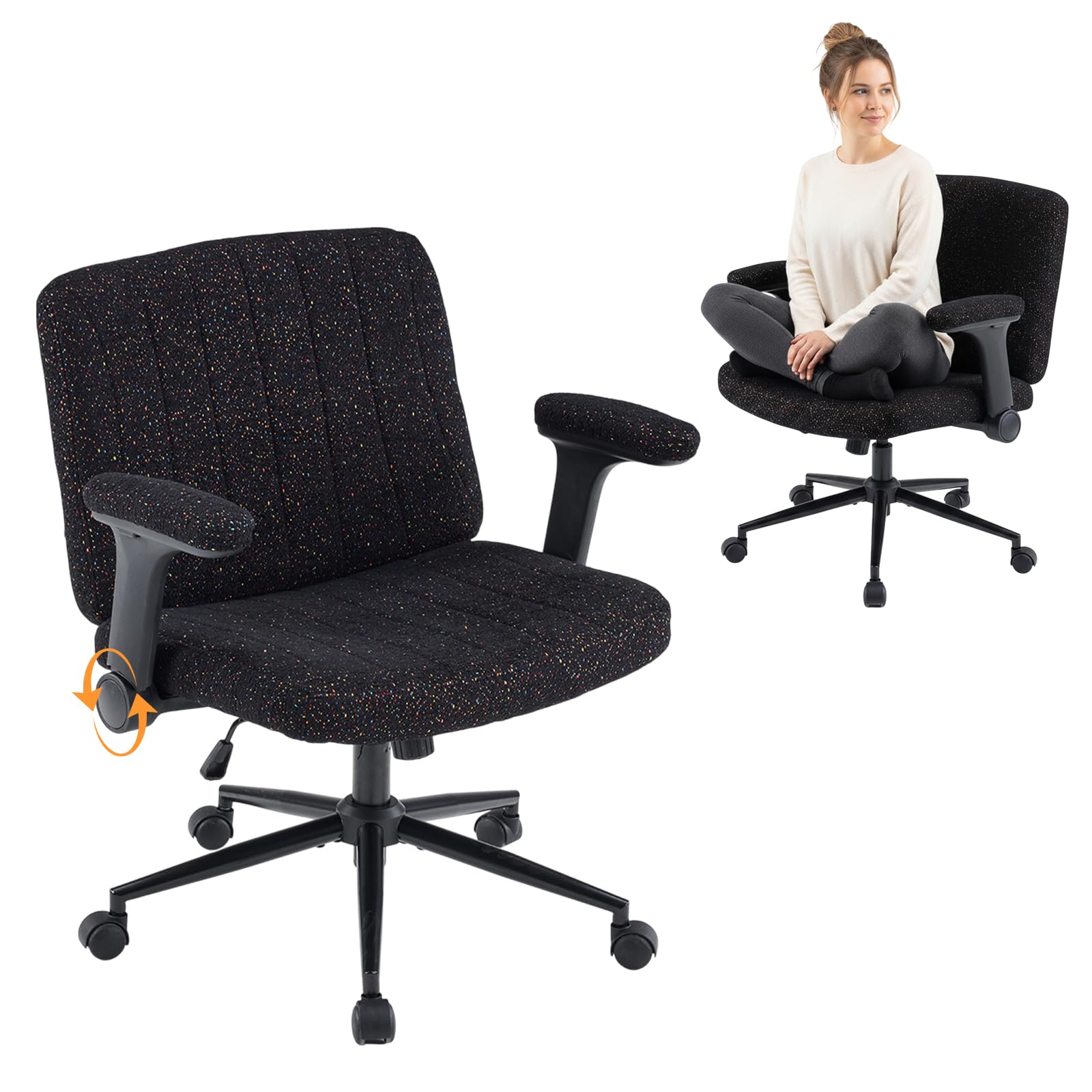 Amazon.com: VINGLI Criss Cross Chair with Adjustable Flip-Up Arms