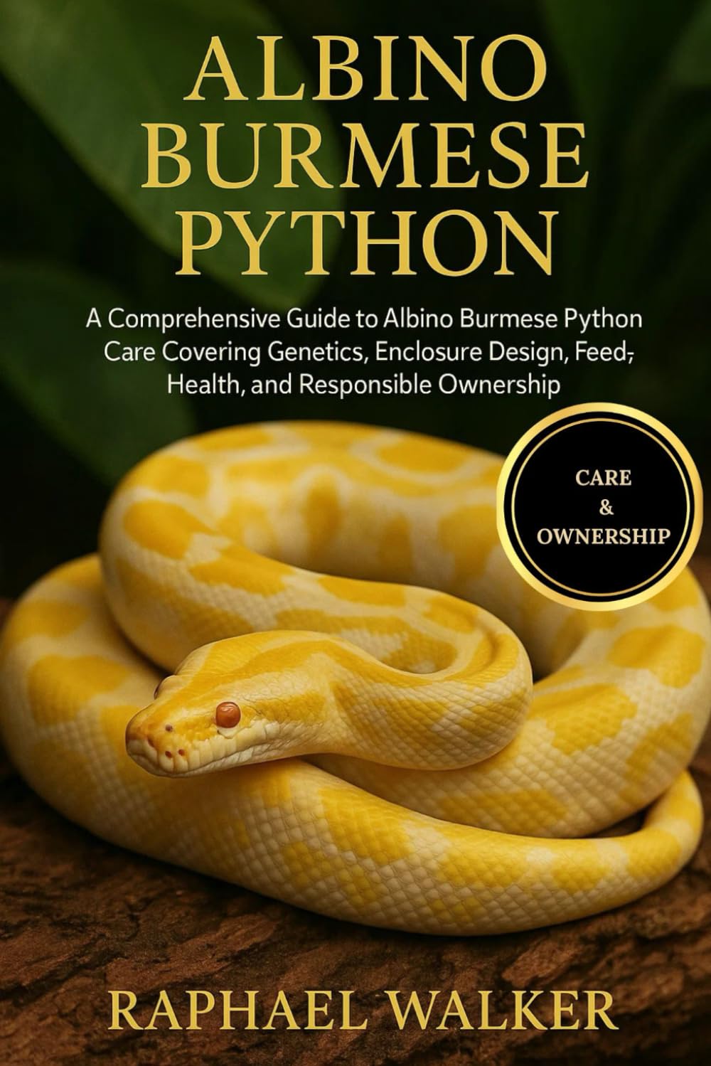 ALBINO BURMESE PYTHON: A Comprehensive Guide to Albino Burmese Python Care Covering Genetics, Enclosure Design, Feeding, Health, and Responsible Ownership
