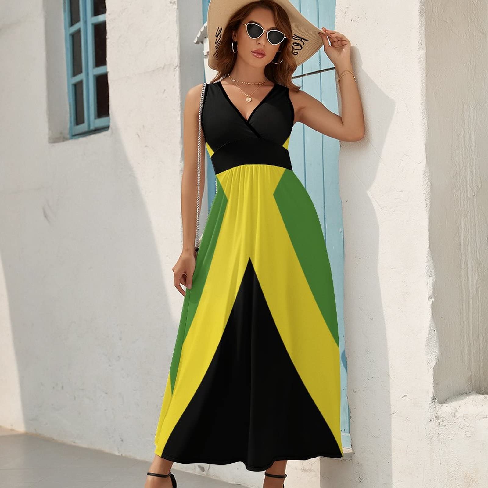 Summer Dresses for Women 2022 Jamaican Flag Print Casual Loose Beach Dresses  S at Amazon Women's Clothing store