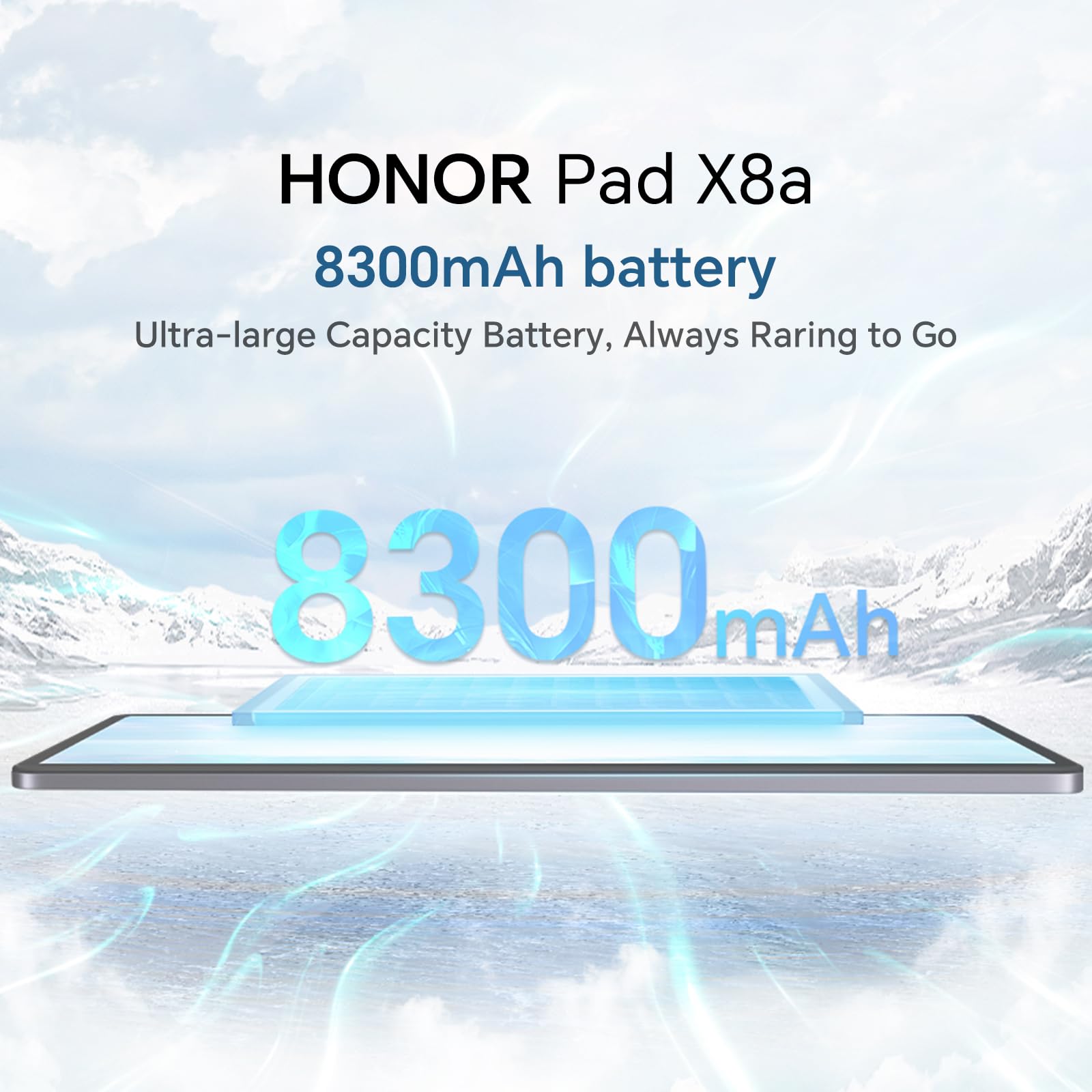 HONOR Pad X8a Tablette 11 Pouces | Écran FullView 90 Hz Anti-Fatigue, Batterie 8300 mAh, Corps métal Fin 7,25 mm, 4 Haut-parleurs | Snapdragon 680, MagicOS 8.0 | 4 Go+128 Go (Extensible 1 to), Gris
