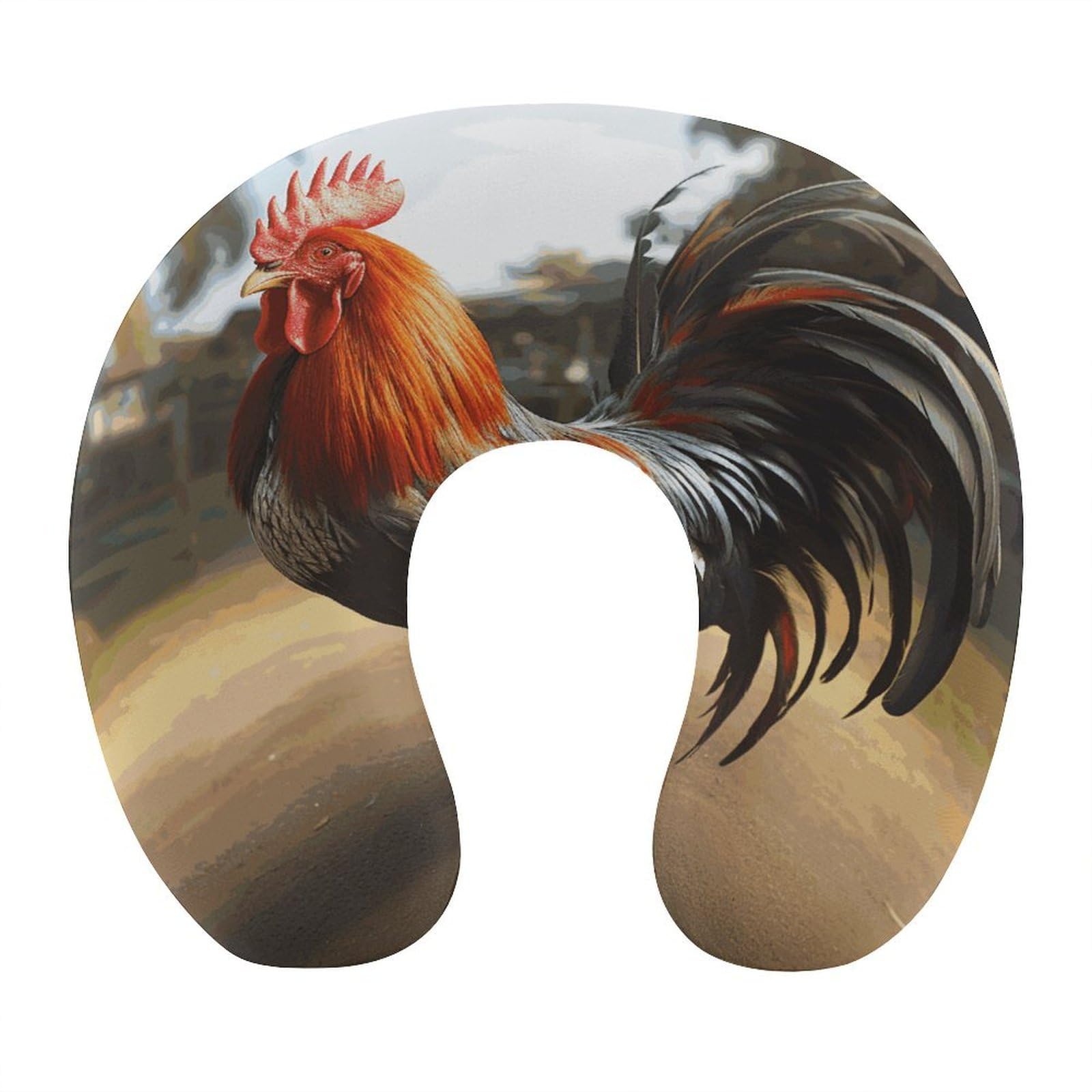 VstaDank Proud Rooster Neck Pillow Soft Comfortable Travel U Shaped Pillows Portable Pillows for Shoulder Memory Foam Head Support Pillow for Airplane Car Home Office