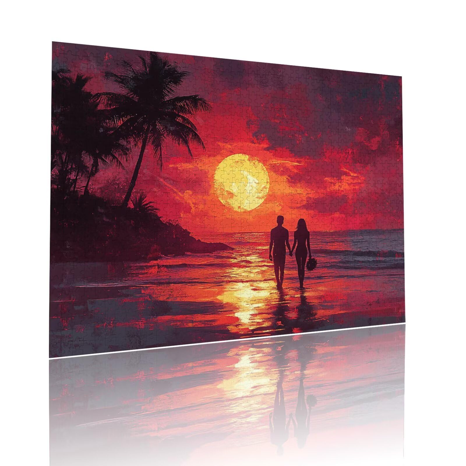 Tramonto Jigsaw Puzzle Adulti 2000 pezzi Jigsaw Puzzles Classici Arte Impossibili Grandi Dimensioni Coppia per Adulti e Ragazzi Divertimento Giochi Rilassamento e Intelligence, Regalo 70x99cm t-597