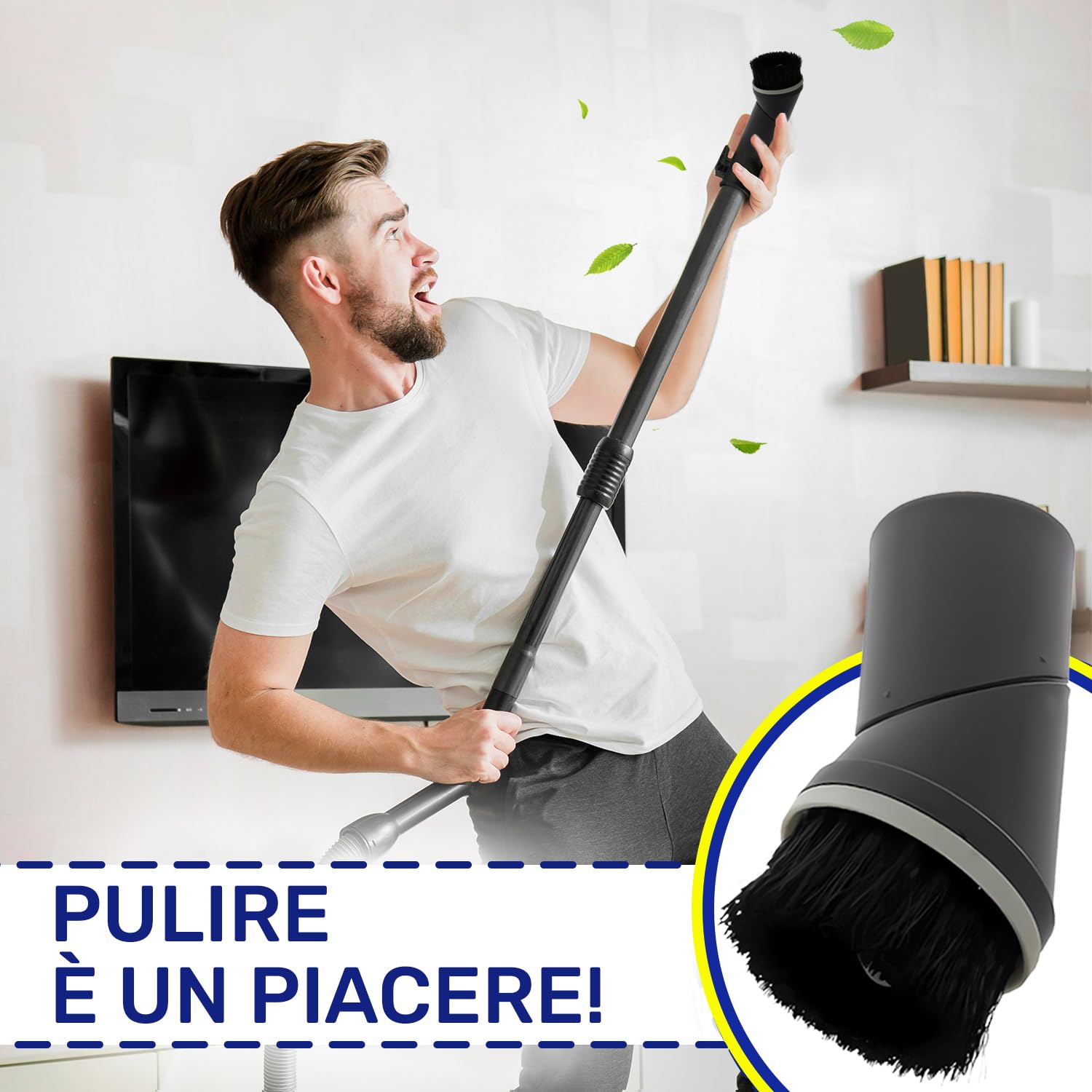 Confezione Da 2 Spazzola Per Polvere Per Aspirapolvere Miele Serie C E S 35 Mm Ssp 10 07132710 Compatibile Rotante - Foto 9