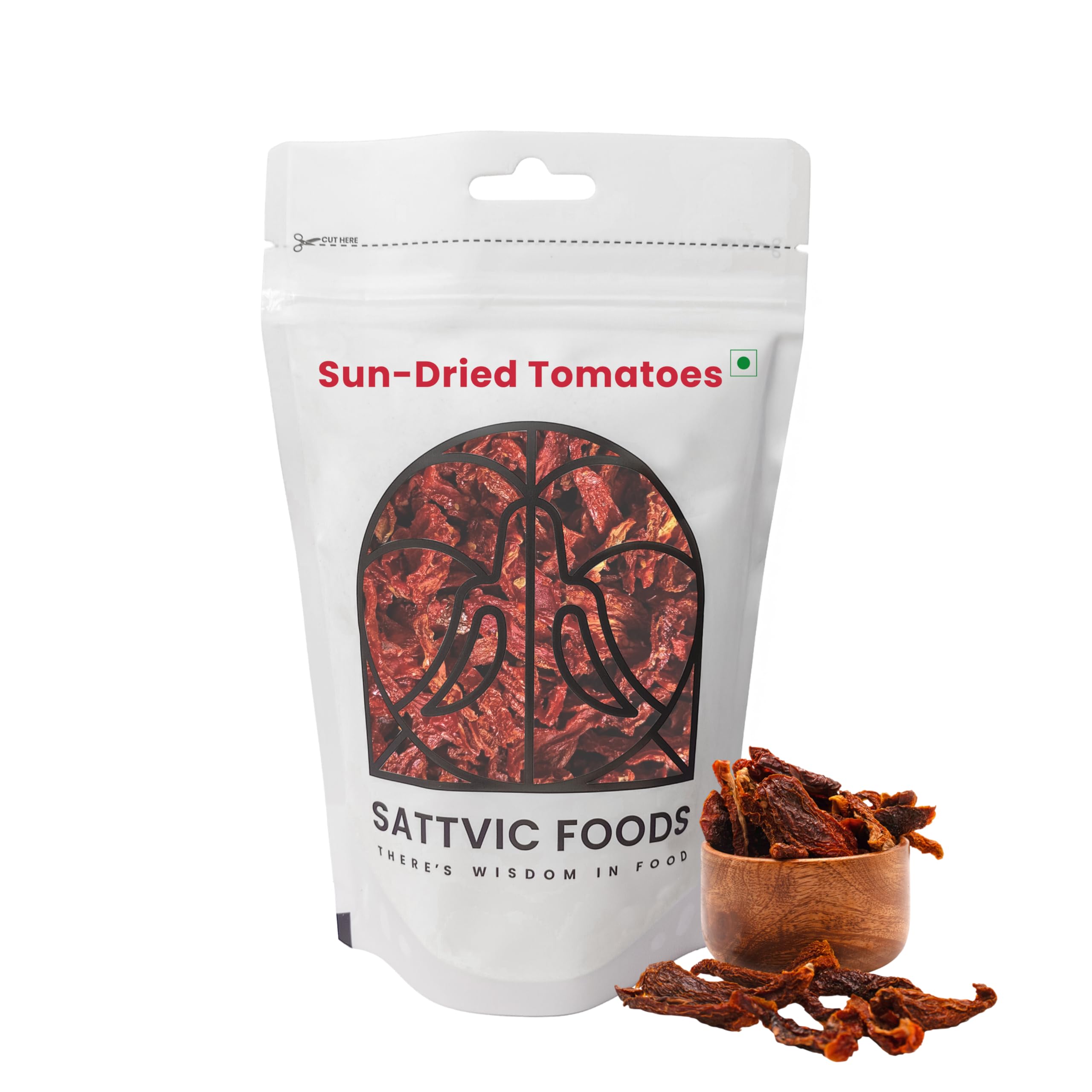 Sattvic Foods Sun-Dried Tomatoes (300 g) | Natural, Preserved with Only Olive Oil (1%) | Hygienically Solar Dried, Antioxidant & Vitamin C Rich | Use in Dips, Marinades, Salads, Pastas-picture-12