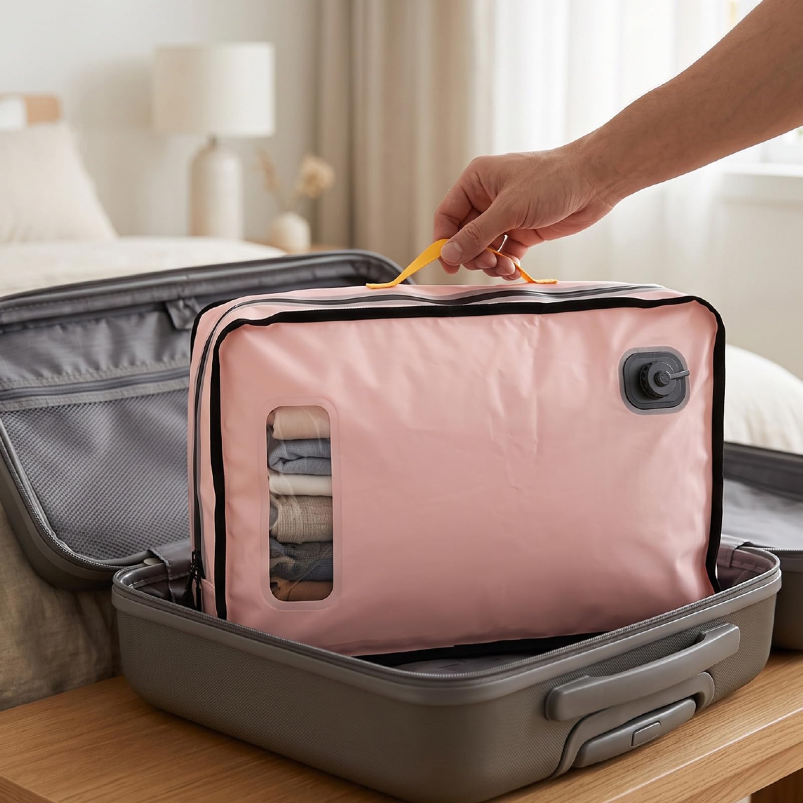 Bolsa de Almacenamiento Al Vacío, Cubo Plegable Impermeable 45 L