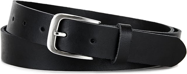 Frentree Pasek skórzany Made in Germany, pasek dla kobiet i mężczyzn, 3 cm szerokości, czarny
