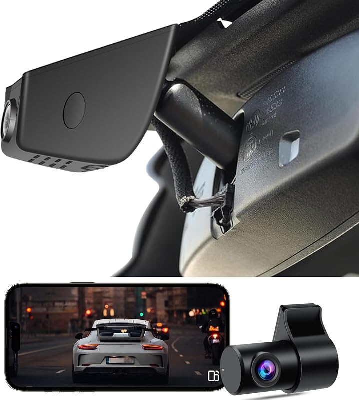 4K Dual Dash Cam for Ford F150/F250/ F350/F450 2021-2026 (Model A) | Front 4K + Rear 1080P Dash Camera for Super Duty 2020-2026 XLT Lariat King Ranch Tremor Raptor Limited Platinum + 128GB Card