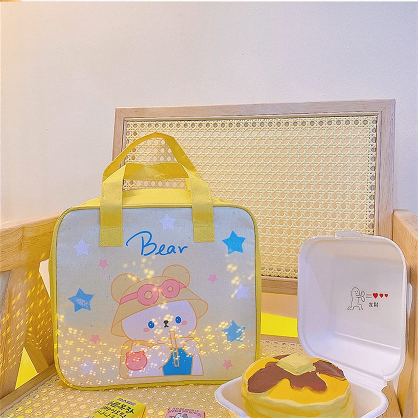 Bolsa de almuerzo niña dibujos animados fresco conservación bolsa conveniente almuerzo caja portátil bolsa de comida Oxford aislamiento portátil aislamiento caja de desayuno Bolsas de almuerzo