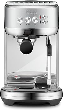Sage Bambino Plus Compact Espresso Machine, Brushed Stainless Steel | Compact Espresso Machine, Automatic Steam Wand, 54mm Portafilter, ThermoJet Heating, Auto MilQ Microfoam, 15 Bar
