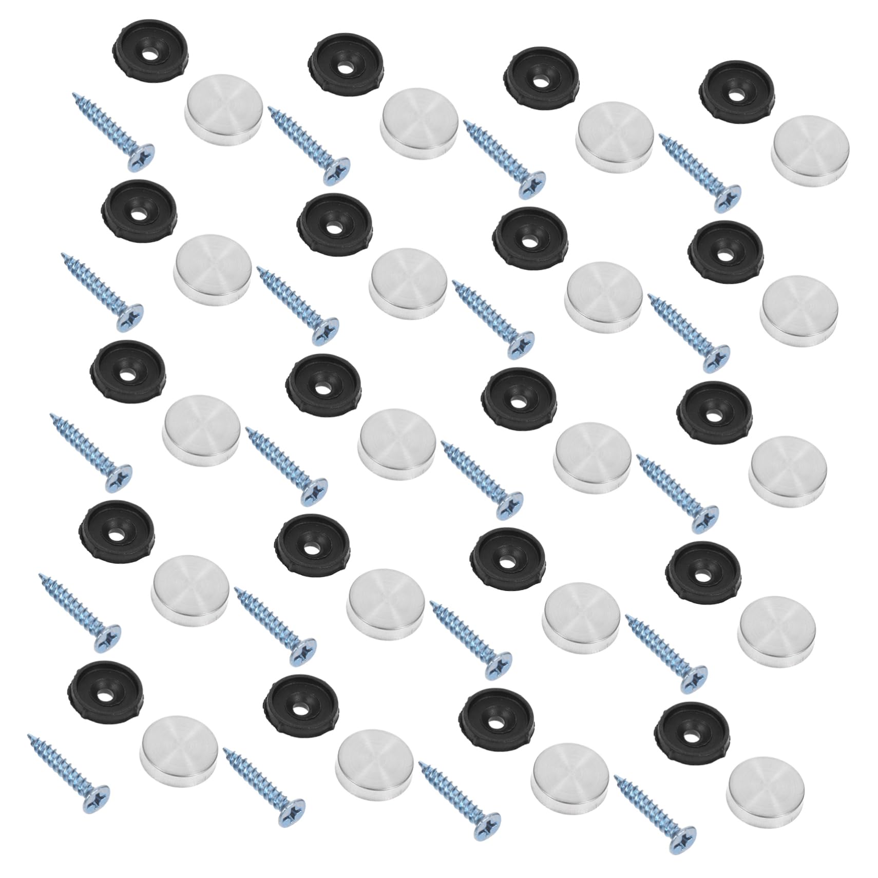 STOBAZA Decorative Screw Covers for Mirrors 100pcs Mirror Screws for Glass Advertising Boards