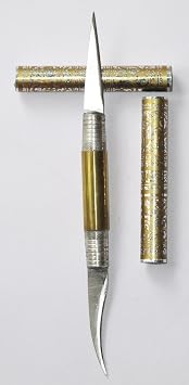 2 Blade Thai Carving Knifes Fruit And Vegetable, Carving Tool From Thailand Gold
