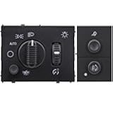 Headlight Dimmer Headlamp Control Switch & Fog Lamp Switch Compatible with Chevy Chevrolet Silverado Suburban Tahoe Avalanche GMC Sierra Yukon 2003-2007 Replace OEM 19381535 15194803 & 15143597