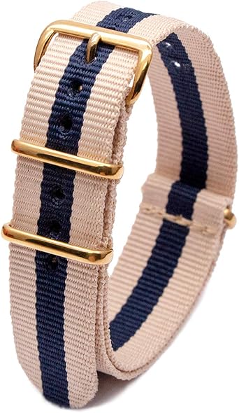 18mm traspirante Cinturini Nato Stile da polso Band/20mm/22mm/24mm  Wristband con fibbia in oro : Amazon.it: Orologi