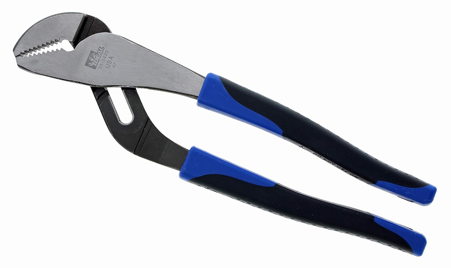 IDEAL Electrical 35-3420 Tongue & Groove Plier - 9.5 in. Steel Groove Joint Plier with Reinforced Flange, Straight Jaws, Smart-Grip Handle