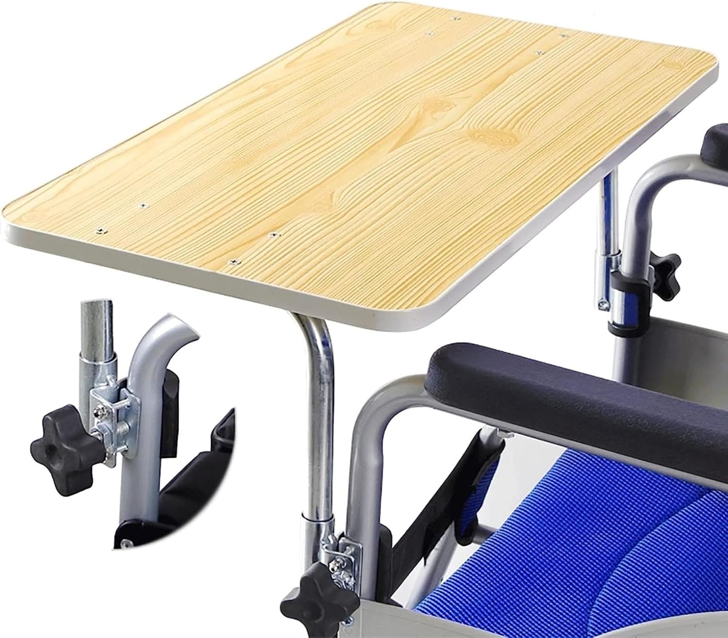 木製車椅子トレイ、取り外し可能な車椅子ラップトレイテーブル、書き込み、読書、食事用 アクセサリー 用デスク
