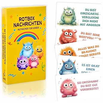 20 Affirmation Cards for Kids - Courage Cards with Cute Monsters
