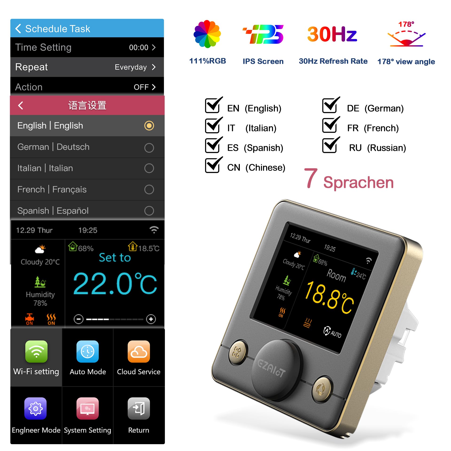 Termostato WiFi TUYA Intelligente Per Regolatore D... – Grandado - Foto 5