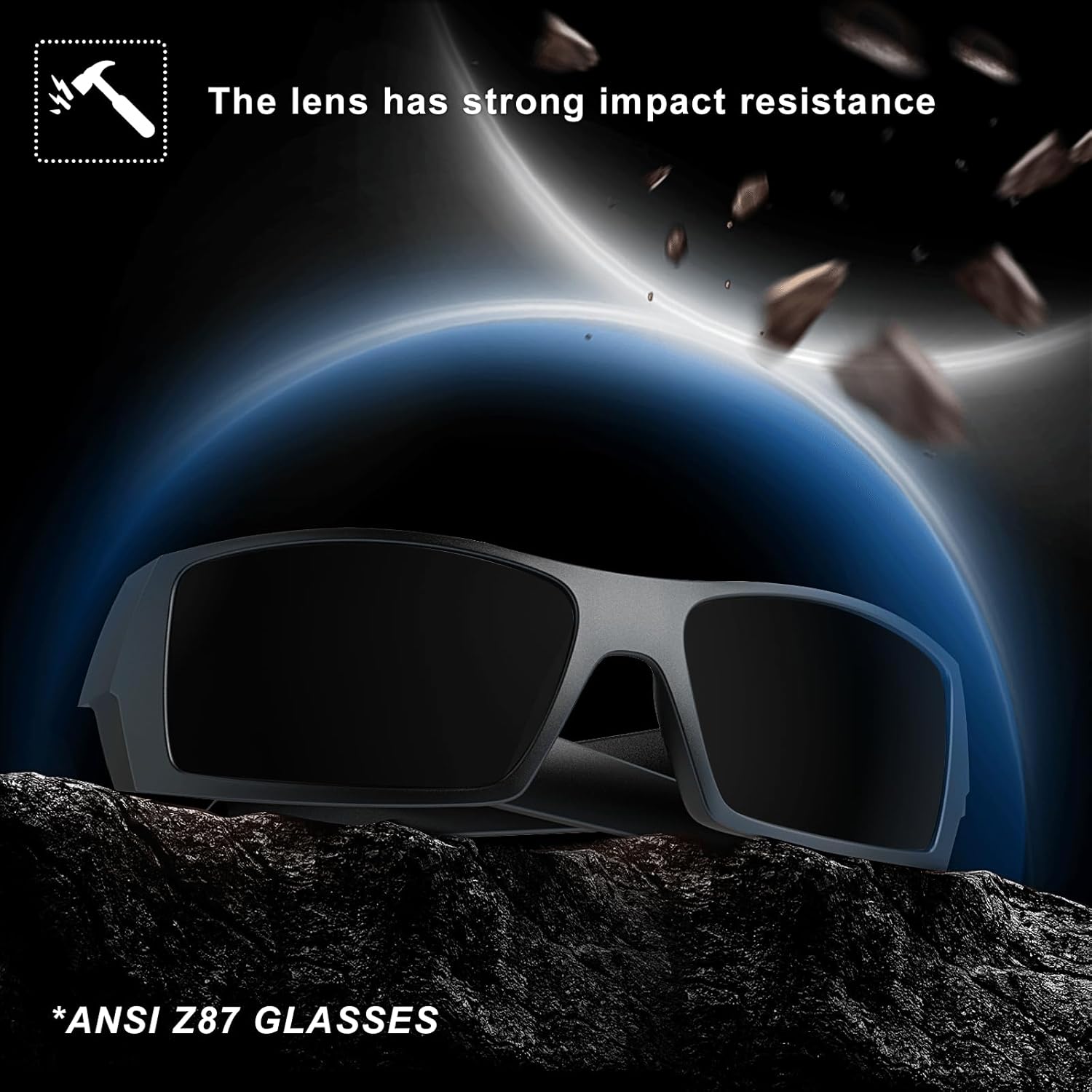 WISTON Z87 Sunglasses Wrap Around Sunglasses for Men Rectangular Safety Glasses UV400 for Sport Working 8231 - Image 5