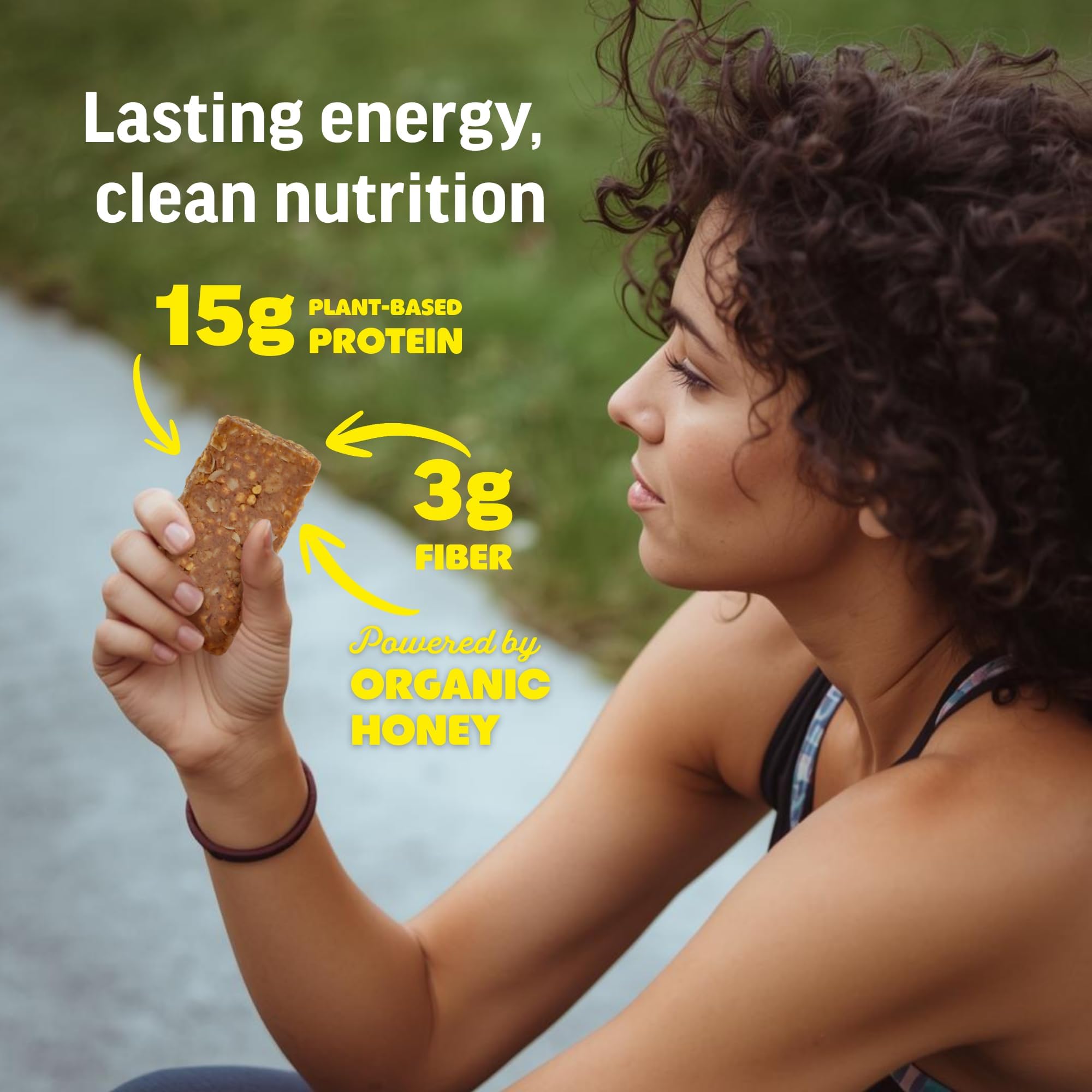 Kate’s Real Food Organic Protein Bars – (Snickerdoodle, 2.2 oz, Pack of 12) – Plant Based Protein Bars - Gluten Free, Soy Free, Non GMO, Whole Grains, and All Natural thumbnail 3