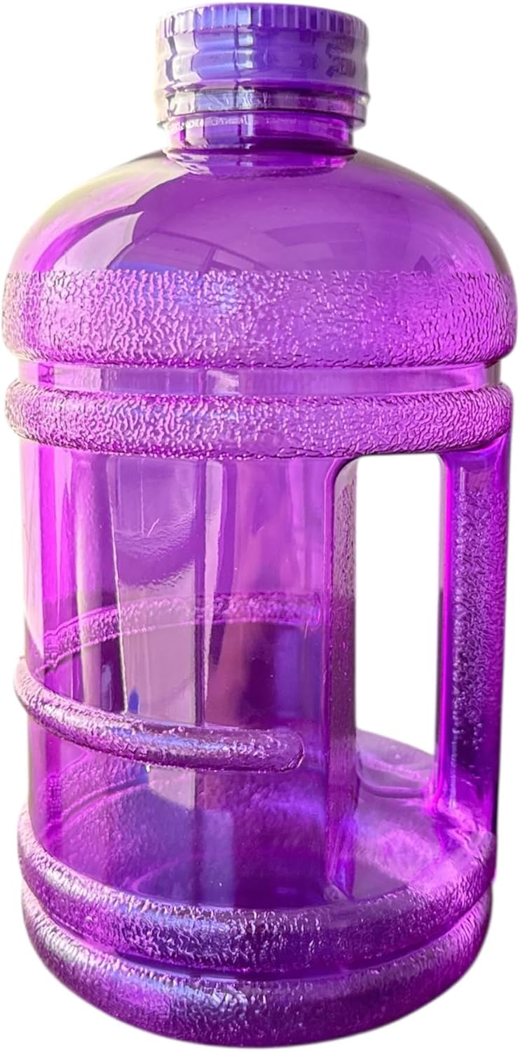 AquaNation 1/2 Gallon BPA Free Water Bottle with Integrated Handle – 1.89L Large Reusable Hydration Jug with Non Spill Screw-On Lid for Gym, Fitness, Travel & Daily Use (Dark Blue) image 5