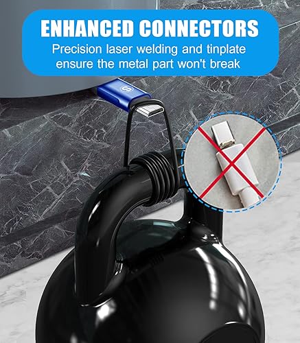 Miniatura 7 de sweguard - Cable micro USB de 6 pies para Android, cable de carga trenzado de nailon micro USB para Samsung Galaxy S7 Edge S6 S2 J7 J5 J3 J3V J2, LG