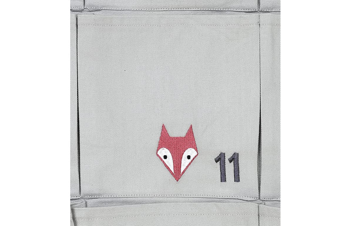 Kindsgut Adventskalender aus 100% Baumwolle zum Befüllen, für Kinder und Klein-Kinder, mit 24 Türchen zum Aufmachen und Öffnen, dezente Farben und schlichtes Design