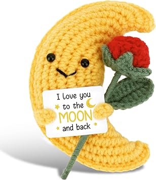 Valentines Gifts for Wife Crochet Moon Girlfriend Birthday Presents for Boyfriend Couples Gifts for Him and Her Wedding Anniversary Presents for Husband Matching Couple Christmas Stocking Fillers