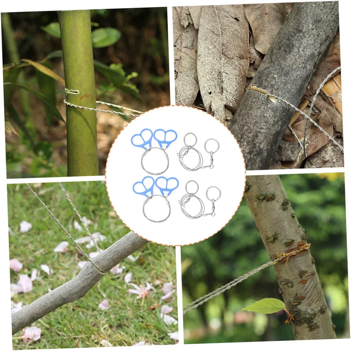 4pcs Stainless Steel Wire Saws Lightweight Pocket Saws for Outdoor Cutting for Camping and Hiking Emergency
