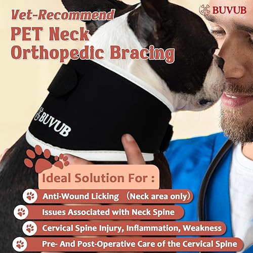Miniatura 5 de El soporte para el cuello del perro soporta el cuello de la mascota con esguinces vertebrales cervicales, inestabilidad, enfermedad del disco